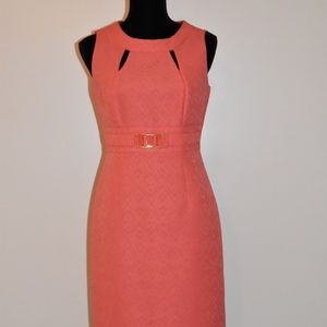 Tahari sheeth dress. Coral color.